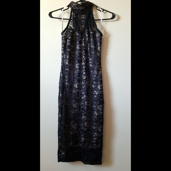 NEW LISTING! HotMiamiStyles Nude Illusion Lace Dress - Picture 5 of 16